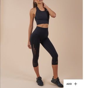 Gymshark Grey Seamless Energy Crop Leggings Sz L